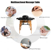 Load image into Gallery viewer, Portable Adjustable Facial Spa Bed with Carry Case-Black