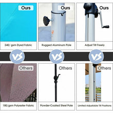 Load image into Gallery viewer, 11' Patio Offset Cantilever Umbrella 360° Rotation Aluminum Tilt-Blue