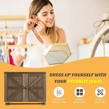 Load image into Gallery viewer, Vintage Wood Wall Mounted Jewelry Organizer Barndoor Decor Jewelry Holder Box