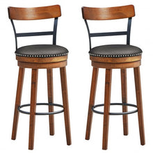 Load image into Gallery viewer, Set of 2 30.5" Swivel Pub Height Dining Chair