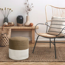 Load image into Gallery viewer, Pouf Ottoman Round for Sitting Braided Pouf with Jute Cover