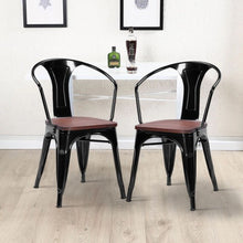 Load image into Gallery viewer, Set of 2 Tolix Style Armchair-Black