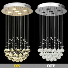 Load image into Gallery viewer, Mount Modern Crystal Chandelier with Crystal Balls