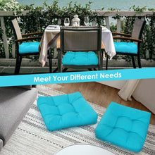 Load image into Gallery viewer, 21" x 21" Patio Chair Seat Cushion Pads for Indoor and Outdoor-Turquoise