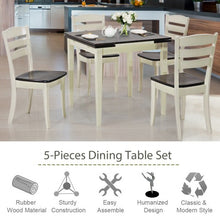 Load image into Gallery viewer, Extending 5 Piece Wood Dining Table Set