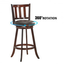 Load image into Gallery viewer, Set of 2 Bistro Leather Padded Swivel Bar stool-31"
