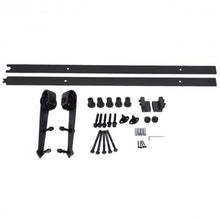Load image into Gallery viewer, New 6 FT Black Modern Antique Style Sliding Barn Wood Door Hardware Closet Set