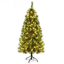 Load image into Gallery viewer, 6 ft Pre-lit Artificial Hinged Christmas Tree with LED Lights-6 ft
