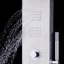 Load image into Gallery viewer, 59” Stainless Steel Shower Panel with Massage Jets & Hand Shower