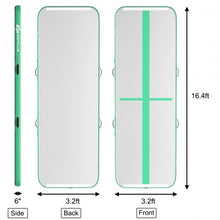 Load image into Gallery viewer, Air Track Inflatable Gymnastics Tumbling Mat with Pump-Green