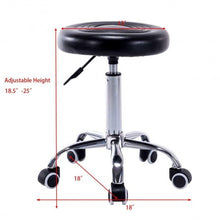 Load image into Gallery viewer, Adjustable Hydraulic Salon Rolling Swivel Stool-Black