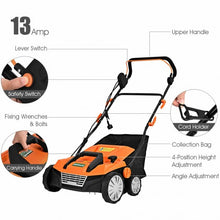 Load image into Gallery viewer, 13Amp Corded Scarifier 15” Electric Lawn Dethatcher-Orange