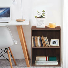 Load image into Gallery viewer, 2 Tier Open Night Stand End Table Sofa Side Storage Furniture-Walnut