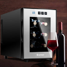 Load image into Gallery viewer, 6 Bottle Freestanding Thermoelectric Wine Cooler Freestanding