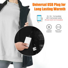 Load image into Gallery viewer, Men' & Women' Electric USB Heated Sleeveless Vest-Black-XL