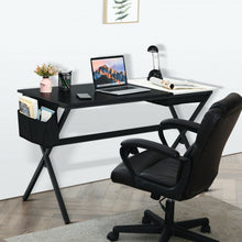 Load image into Gallery viewer, Writing Study Computer Desk with Drawer and Storage Bag-Black