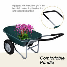Load image into Gallery viewer, 2 Tire Wheelbarrow Garden Cart Heavy-duty Dolly Utility Cart