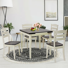 Load image into Gallery viewer, Extending 5 Piece Wood Dining Table Set