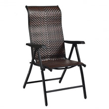 Load image into Gallery viewer, 2 Piece Patio Rattan Folding Reclining Chair