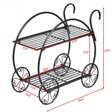 Load image into Gallery viewer, Heavy Duty Metal Flower Cart Plant Stand