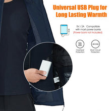 Load image into Gallery viewer, Men' & Women' Electric USB Heated Sleeveless Vest-Navy-L