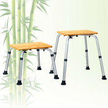 Load image into Gallery viewer, Square Shaped Bamboo Bath Seat Shower Chair