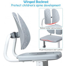 Load image into Gallery viewer, Kids Desk and Chair Set Children's Study Table Storage-Gray