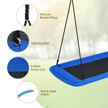 Load image into Gallery viewer, 60" Platform Tree Swing Outdoor with 2 Hanging Straps-Blue