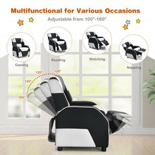 Load image into Gallery viewer, Kids Youth PU Leather Gaming Sofa Recliner with Headrest and Footrest-White