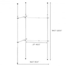 Load image into Gallery viewer, Double 2 Tier Adjustable & Telescopic Clothes Hangers