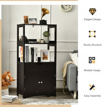 Load image into Gallery viewer, Bathroom Storage Cabinet with Drawer and Shelf Floor Cabinet-Espresso