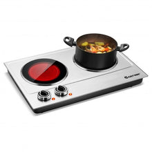 Load image into Gallery viewer, 1800W Stainless Steel Infrared Cooktop w/Non-slipping Feet & Adjustable Temp