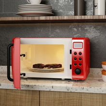 Load image into Gallery viewer, 700W Glass Turntable Retro Countertop Microwave Oven-Red