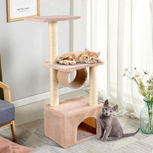 Load image into Gallery viewer, 37" Cat Tree Condo Scratch Post Kitten Pet House-Beige