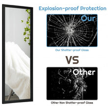 Load image into Gallery viewer, Wood Frame Full Length Hanging Mirror-Black