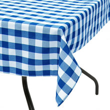 Load image into Gallery viewer, 10 Pcs 52" x 52" Square Polyester Plaid Dinner Tablecloth-Blue