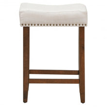 Load image into Gallery viewer, Set of 2 Nailhead Saddle Bar Stools 24" Height