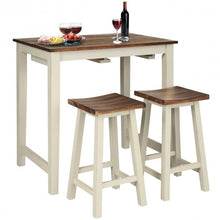 Load image into Gallery viewer, 3-Piece Bar Table Set Counter Pub Table