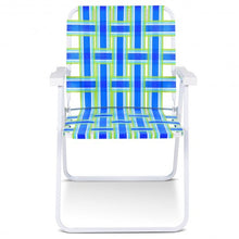 Load image into Gallery viewer, 6 pcs Folding Beach Chair Camping Lawn Webbing Chair-Blue