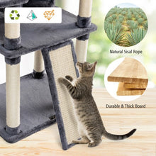Load image into Gallery viewer, 67" Multi-Level Cat Tree with Cozy Perches Kittens Play House-Light Gray