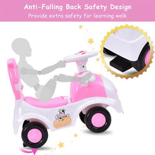 Load image into Gallery viewer, 3-in-1 Toddlers Sliding Pushing Cart Riding Car w/ Sound-Pink