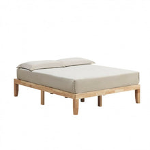 Load image into Gallery viewer, Queen Size 14" Wooden Bed Mattress Frame-Natural