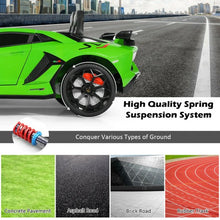 Load image into Gallery viewer, 12 V Licensed Lamborghini SVJ RC Kids Ride On Car with Trunk and Music-Green