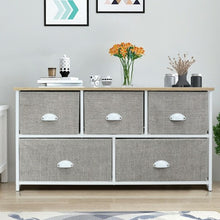 Load image into Gallery viewer, Wood Dresser Storage Unit Side Table Display Organizer-White