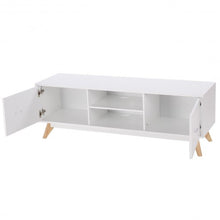 Load image into Gallery viewer, Entertainment Center Console TV Shelf Stand with 2 Doors