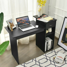 Load image into Gallery viewer, Computer Desk PC Laptop Table with Drawer and Shelf-Black