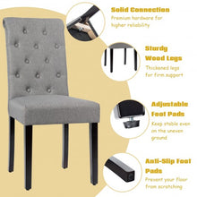 Load image into Gallery viewer, Set of 2 Tufted Dining Chair -Gray