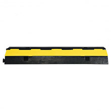 Load image into Gallery viewer, 2 Channel Rubber Floor Cable Protectors Traffic Speed Bump