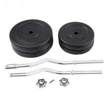 Load image into Gallery viewer, 64 lbs Gym Lifting Exercise Barbell Dumbbell Set