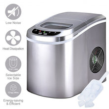 Load image into Gallery viewer, Mini Portable Compact Electric Ice Maker Machine-Silver